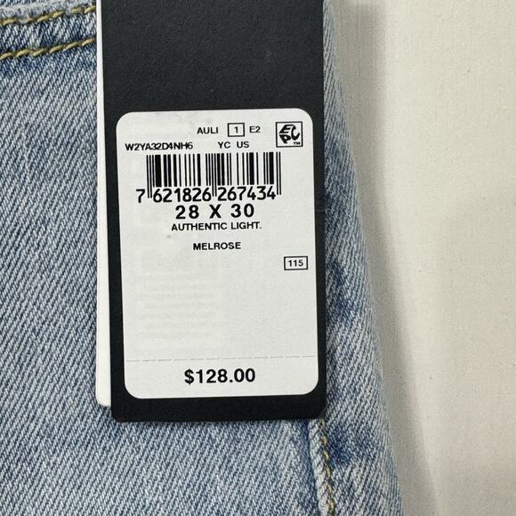 Guess Jeans Womens 28 Blue Authentic Light Melrose Reborn Denim Embroidered Leaf - Picture 5 of 16